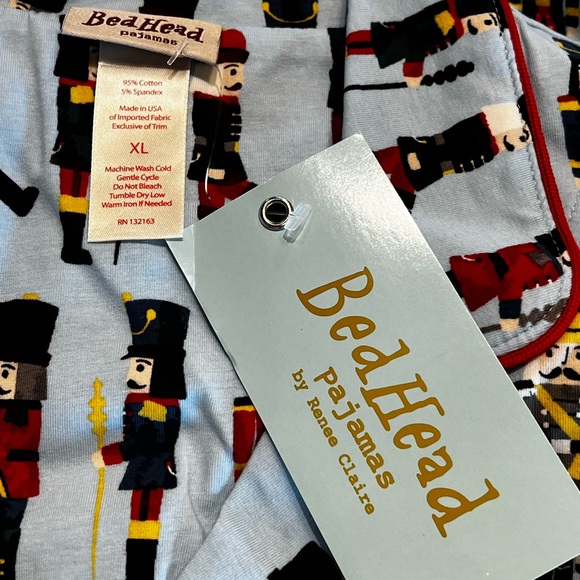 Bedhead Pajama Set, women’s XL, Light Blue with Nutcracker print, NEW WITH TAGS - Picture 5 of 8